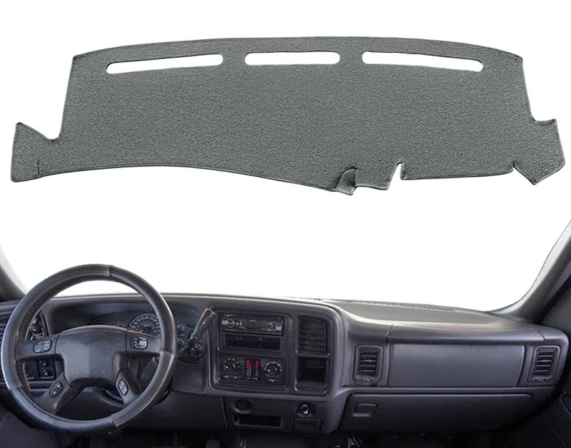 Yiz Dash Cover Mat Pad Custom Fit for 1999-2006 GMC Sierra/Chevy Chevrolet Silverado,2000-2006 GMC Yukon XL/Chevy Suburban Tahoe Avalanche,Dashboard Cover Carpet (99-06 Dark Gray) Y55 - Image 2